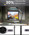 LED Desk Lamp With Clamp Clip On in home office, sleek adjustable design, 16 inch swivel head, 84 SMD LEDs 95 CRI, remote control, 15W