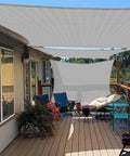 13 Foot by 13 Foot Sun Shade Sail Rectangle Canopy for Patio Backyard Garden Outdoor UV Block Breathable 180GSM Poly Fade Resistant Gray