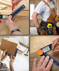 Dead On Accurate Digital Angle Finder With Bright Led Display And Spirit Level No Fuss 5 Inch Pocket Protractor being used for precise measurements.