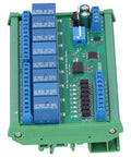 RS485 Relay Board 24V Industrial Relay Module With 8 Inputs And 8 Outputs DIN Rail PLC Expansion for control