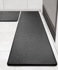 Non Slip Kitchen Floor Mats Set Of 2 With Cushioned Anti Fatigue Memory Foam Ergonomic Standing Mats Waterproof Black