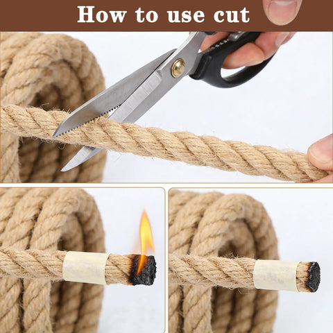Heavy Duty Natural Jute Rope Built Tough For Crafts And Nautical Tasks With Rock Solid Reliability For Hammock Hanging Bundling And Railing Wrap Serving Up A Hefty Four Strand Twist In Fifty Foot Lengths