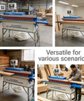 No Hassle Automatic Edge Banding Machine Heavy Duty Workhorse For Straight And Curved Boards Smart Control Dual Side Trimmer in workshop.