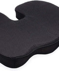Upgraded Memory Foam Coccyx Cushion For Office Chair And Driving Tailbone Pain Relief Ergonomic Seat Pad With Breathable Cover Sciatica Support For Home Desk Computer Use, black breathable cover detail.