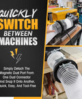 Saillong 4-inch magnetic dust collector starter kit with neodymium fittings, hose couplers and clamps.