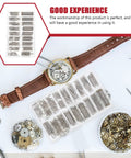 Pro Grade Stainless Steel Watch Band Pins Replacement Kit with 270 assorted spring link rods for watch repair and tools