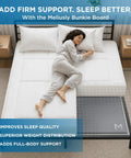 Built Like A Tank Heavy Duty Bunkie Board For Queen Beds supporting a mattress, showcasing solid support and proper alignment.