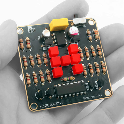 Electronic Dice Soldering Kit For Beginners And Students DIY LED Dice Circuit With 555 Timer And CD4017 Counter in hand