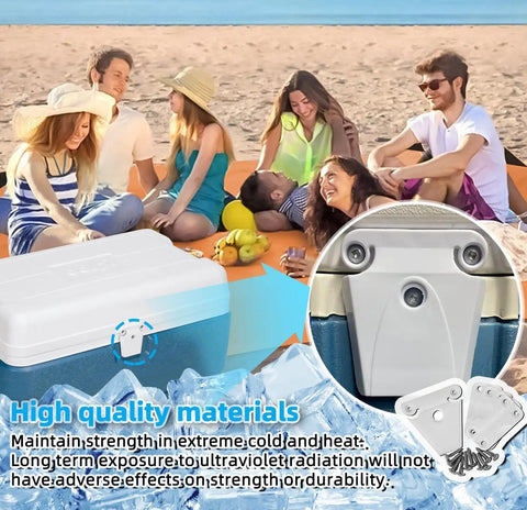 Igloo Cooler Hinge And Latch Replacement Kit For 25 To 165 Quart Coolers, Includes 4 Hinges And 2 Latches, outdoor image