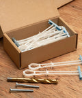 Box of One Quarter Inch Twenty Toggle Anchors With Bolts For Hollow Walls Heavy Duty Winged Anchors Adjustable, drill bit included