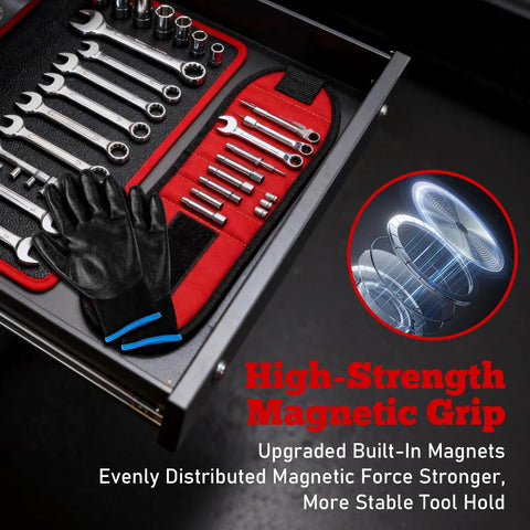Heavy Duty Magnetic Tool Mat With Wristband And Flexible PVC Pad Non Slip Tool Holder Tray 40Lb Magnetic Parts Pads
