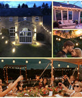 200 Ft Outdoor String Lights With 63 Shatterproof Edison Bulbs 2200K Warm White Waterproof Weatherproof For Patio Gazebo