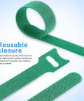 Reusable nylon cable ties in green for organizing wires, part of Ditch The Cord Chaos And Snag These Ridiculous 100 Piece Reusable Nylon Cable Ties Color Coded Wire Organizers For Zero Stress Tech Setup And Clean Workspace Storage.