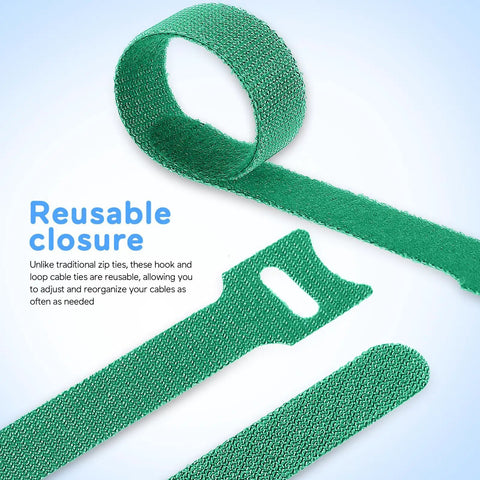 Reusable nylon cable ties in green for organizing wires, part of Ditch The Cord Chaos And Snag These Ridiculous 100 Piece Reusable Nylon Cable Ties Color Coded Wire Organizers For Zero Stress Tech Setup And Clean Workspace Storage.