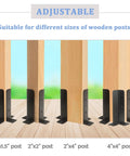 8Pcs Adjustable Post Anchor Brackets Kit Heavy Duty Wood Fence Base Brackets Fits 1.5x1.5 2x2 2x4 4x4 Posts displayed