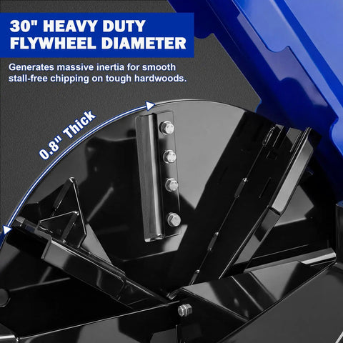 30 inch rotor of 6 Inch 3 Point PTO Wood Chipper For 40-100 HP Tractors Heavy Duty Mulcher with Reversible Blades