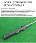 Steel Chromic Plated Golf Swing Trainer Stick For Right Hand Golfers with rubber grip on grass, portable practice tool