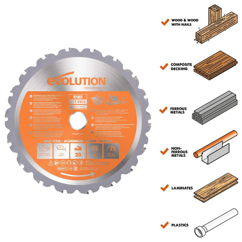 RageBlade 7-1/4-Inch Multipurpose Cutting Blade For Steel, Aluminum, Wood, And Plastics With Anti-Kickback System And DryCut Technology