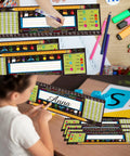 Classroom Desk Nameplates 40 Pack Waterproof Kid Friendly Student Labels With Multiplication Fractions And Percentages Table Black