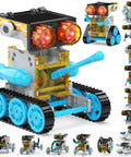 30 in 1 Solar Robot Kit for Kids with 243 Pieces STEM Building Set Hands On Science and Engineering Toy for Ages 8 to 12 Birthday Gift Blue
