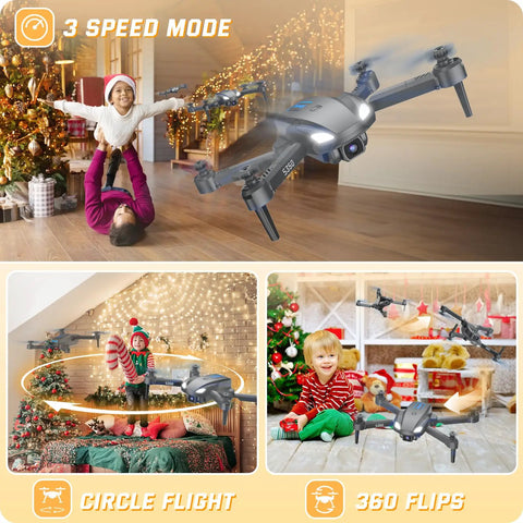Foldable Mini Drone For Kid Friendly Fun With 1080P HD Camera And FPV Live Video Easy To Fly RC Quadcopter indoors with children