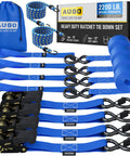 Beefed Up Heavy Duty Ratchet Straps 4 Pack 15 Ft Each 2200 Lb Break Strength With Safety Lock S Hooks Cargo Tie Downs