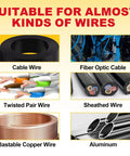 Various wire types suitable for All In One Wire Stripper And Voltage Tester Pliers for AC DC live wire testing and twisting.