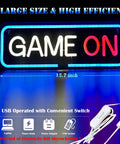Lit Gaming Neon Sign Light For Bedroom Decor 3D Geometry LED Neon Art USB Powered With Acrylic Backboard And Flexible Silicone LED Strip Dope Wall Accent For Gamers