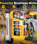 Cordless Brad Nailer Built Tough For Long Shifts With No Sweat showing powerful brushless motor with efficient design.
