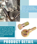 Turbo Brake Line Bolt Adapter Kit With Washers For Cars M10x1.25 Thread 30x15mm Ball Head Screw 8mm OD Fittings