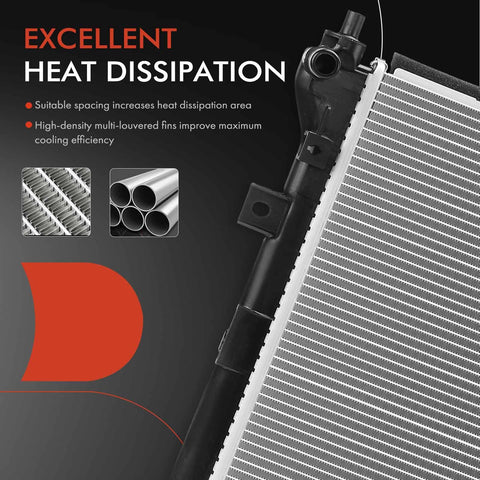 Straight Up Heavy Duty Engine Coolant Radiator Assembly Direct Fit For Kia Ev6 Battery Electric Car 2022 Through 2024 showcasing heat dissipation features.