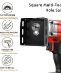 Two Pack Square Slot Cutter For Drywall Outlet Boxes Heavy Duty Oscillating Tool Bit With Precise 2-3/8 By 3-3/4 Inch Or 3-3/4 By 3-3/4 Inch Holes Thick Tough Blade For Rigidity And Long Service Life Fast Outlet Box Openings, square multi-tool hole saw on oscillating tool