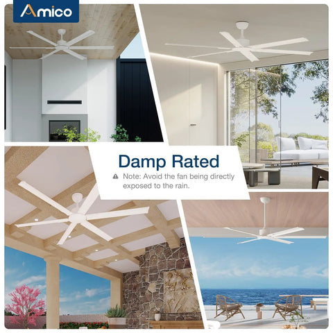 Straight Up Awesome 84 Inch Industrial Ceiling Fan With Remote real quiet 6 blade reversible airflow outdoor patio installation