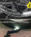 Liteband Pro Rechargeable LED Headlamp 1000 Lumens IPX5 Weather Resistant waterproof and durable under tire test