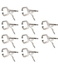 Set of 10 Heavy Duty 11 Inch Swivel Pad Locking C Clamp Pliers with Heat Treated Steel and Nickel Plating for Rust Resistance