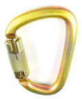Beefy Heavy Duty Steel Carabiner 50kN 11200 Lb Twist Auto Lock ANSI Certified 5 Pack for climbing and industrial use