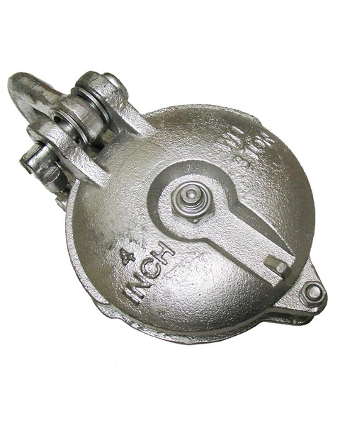 3 Ton Yarding Block With Shackle And Pin Built Tough, 4 Inch Galvanized Sheave Pulley With Grease Fitting For Three Eighths Inch Cable, Nylon Lock Nut On Sheave Bolt