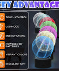 Lit Basketball Night Light For Kids Room With 3D LED Hoop Lamp In Seven Color Changing Modes Durable Acrylic Construction