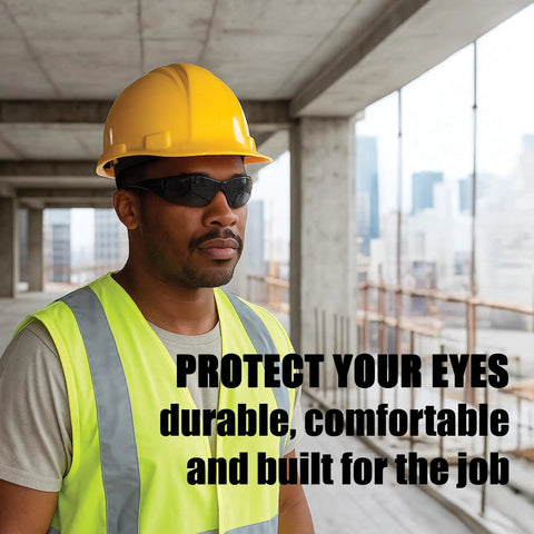 Tough As Nails Safety Glasses With Super Dark Lenses ANSI Z87 1 Certified Heavy Duty Polycarbonate Frames Uv400 Sun Glare Crusher Built For Long Haul Rides And Bright Outdoor Jobs Pack Of 50