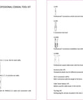 Instruction manual for Adjustable Coax Cable Crimper Kit For RG6 RG59 RG11 with tool descriptions and illustrations.
