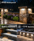 Eight Inch Retaining Wall Step Lights With Five Watt LED And One Hundred Watt Transformer IP68 Outdoor Hardscape Lighting Kit