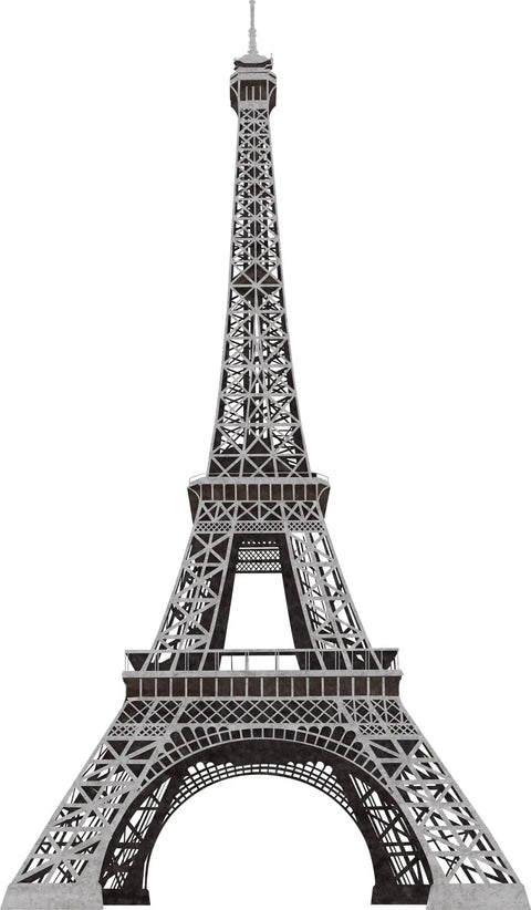 Paris Eiffel Tower Peel And Stick Wall Decal 55.7 Inch By 32.5 Inch Vinyl Made In USA Removable And Repositionable No Residue Easy To Apply