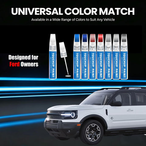 Ford Oxford White Touch Up Paint Kit For 2-In-1 Scratch Repair Pen, Exact Color Match For Rock Chips And Door Scratches, Quick Dry DIY Fix