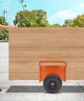 Heavy-Duty Slab Dolly Cart With 1000Lb Capacity And 10-Inch All-Terrain Tires Non-Slip Industrial Transport Dolly Built From Steel And Rubber For Durable Performance On Construction Sites Easy Moving Heavy Loads, moving a large wood slab