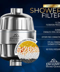 Boss Level Filtration Shower Head Set With High Pressure Rainfall Head Removes Chlorine Heavy Metals Impurities And Softens Water