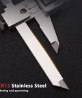 Offset Jaw Caliper 8 Inch 200mm Stainless Steel Vernier Caliper With Inch And Metric Readouts, High Resolution 0.01mm 0.0005in
