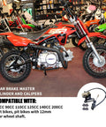 Plug And Play 12mm Rear Disc Hydraulic Brake Master Cylinder Caliper Kit For Dirt Bikes Fits 70cc To 150cc Models