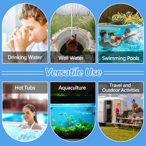 Coliform Bacteria Water Test Kit 12-Pack Super Sensitive For Well Water Tap Pool Spring Pond Lake Drinking Quality Tester showcased for versatile use.