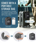 Big Hooded Travel Pillow With Memory Foam For Long Flights And Road Trips, Privacy Shield packed in portable storage bag.