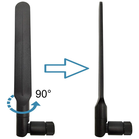 High Gain 9 dBi Wideband Omni Antenna adjustable angle view with 90-degree rotation for 3G 4G LTE Networks 698 2700 MHz